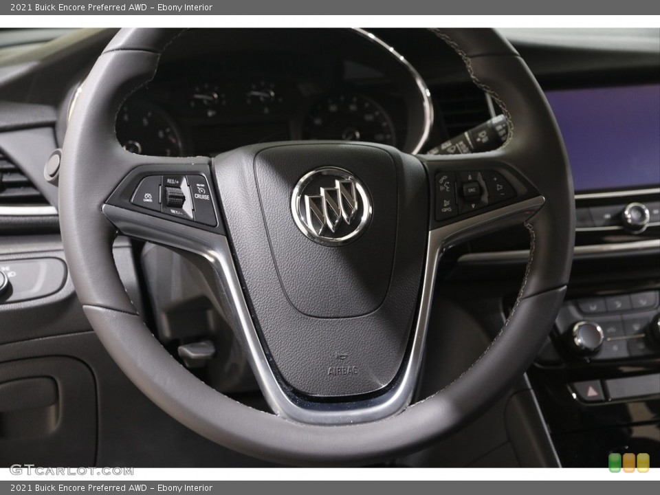 Ebony Interior Steering Wheel for the 2021 Buick Encore Preferred AWD #142144048