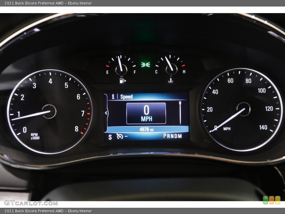 Ebony Interior Gauges for the 2021 Buick Encore Preferred AWD #142144057