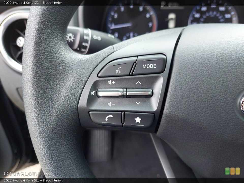 Black Interior Steering Wheel for the 2022 Hyundai Kona SEL #142144192