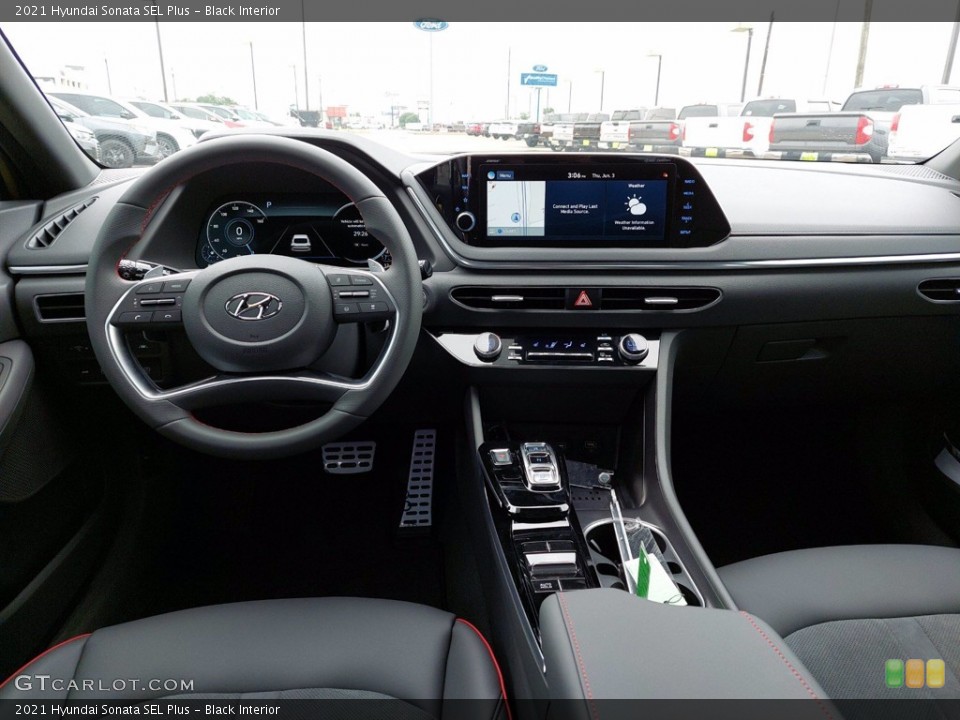 Black Interior Front Seat for the 2021 Hyundai Sonata SEL Plus #142145351