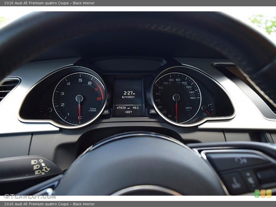 Black Interior Gauges for the 2016 Audi A5 Premium quattro Coupe #142148333