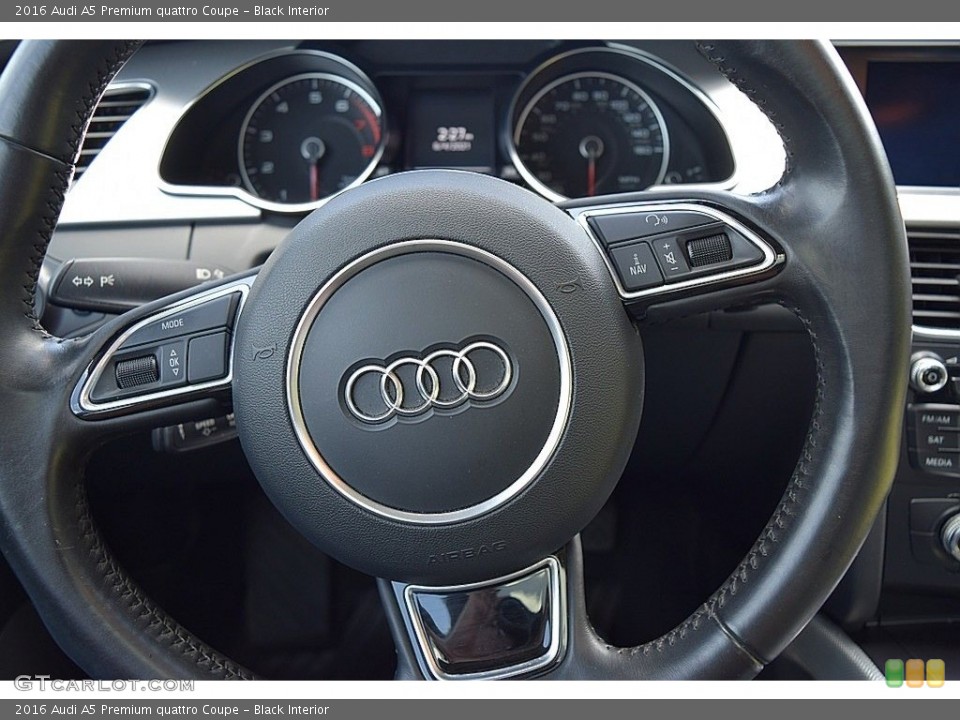 Black Interior Steering Wheel for the 2016 Audi A5 Premium quattro Coupe #142148591