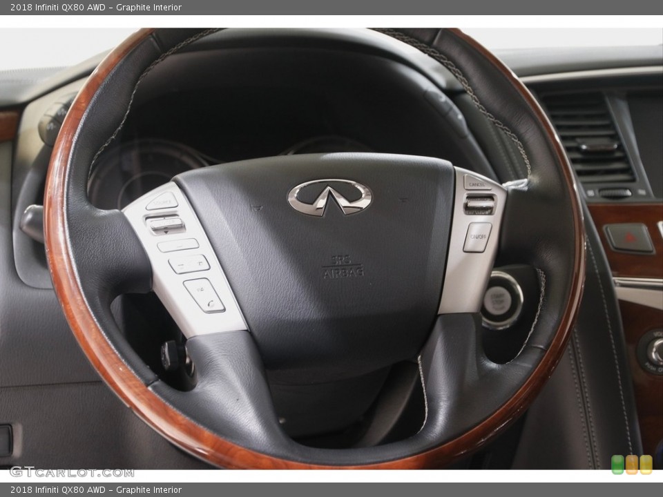 Graphite Interior Steering Wheel for the 2018 Infiniti QX80 AWD #142150274
