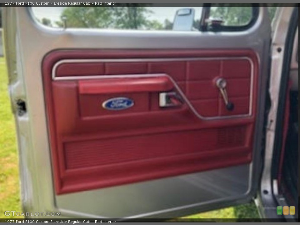 Red 1977 Ford F100 Interiors