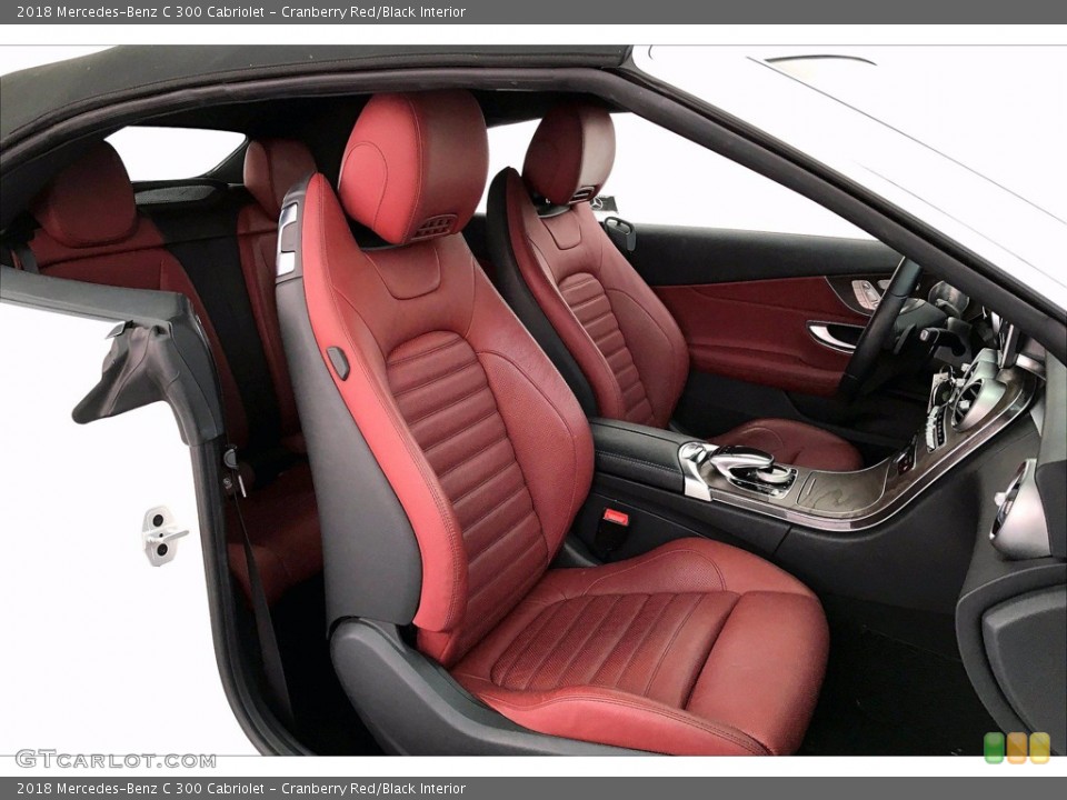 Cranberry Red/Black Interior Front Seat for the 2018 Mercedes-Benz C 300 Cabriolet #142150973