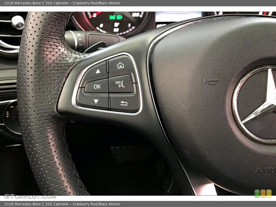Cranberry Red/Black Interior Controls for the 2018 Mercedes-Benz C 300 Cabriolet #142151288