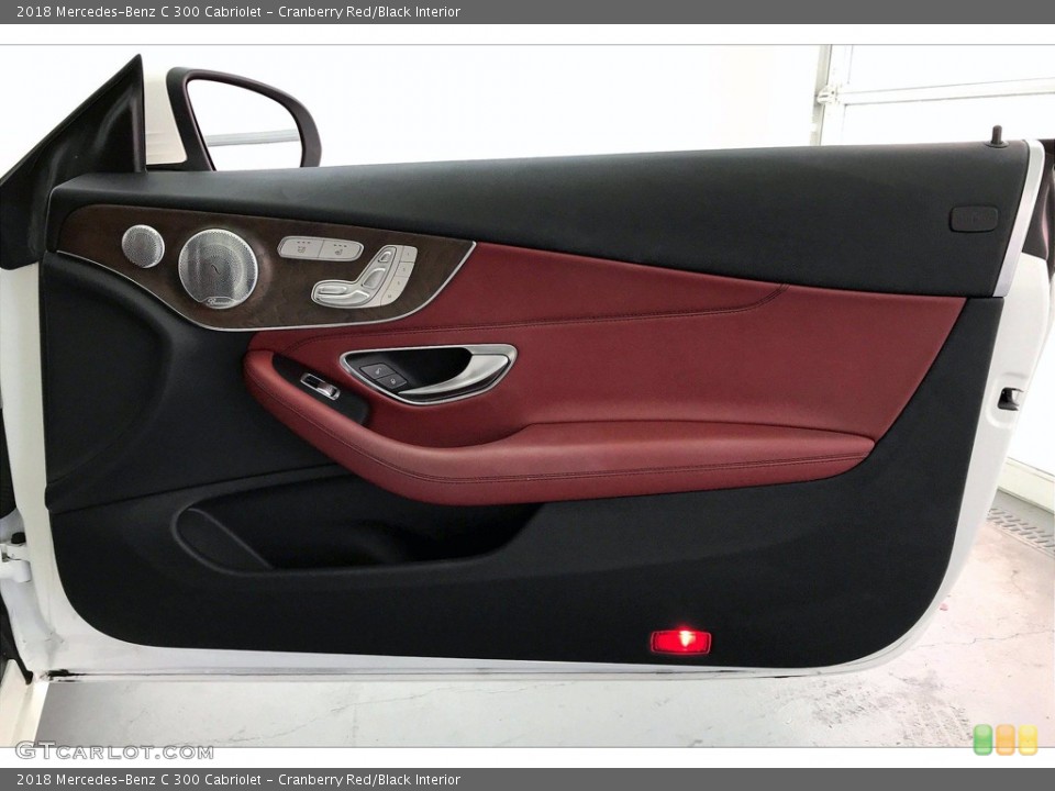 Cranberry Red/Black Interior Door Panel for the 2018 Mercedes-Benz C 300 Cabriolet #142151428