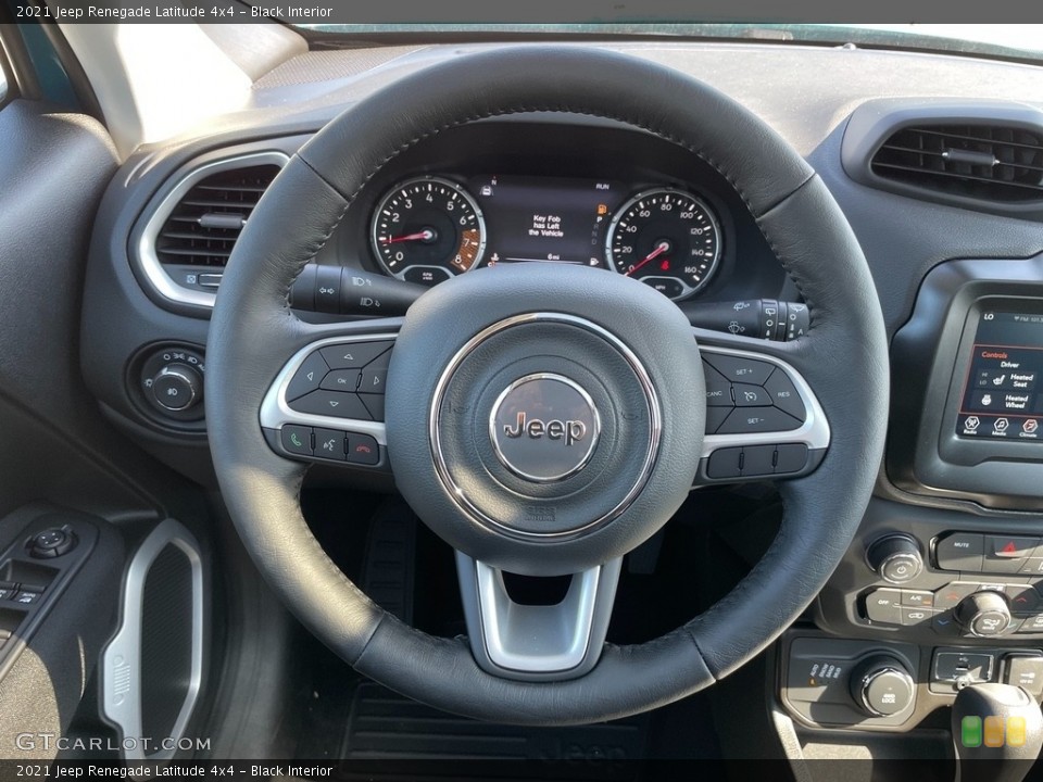 Black Interior Steering Wheel for the 2021 Jeep Renegade Latitude 4x4 #142155435