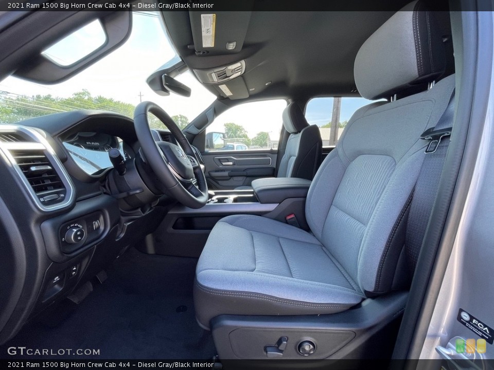 Diesel Gray/Black Interior Front Seat for the 2021 Ram 1500 Big Horn Crew Cab 4x4 #142157075