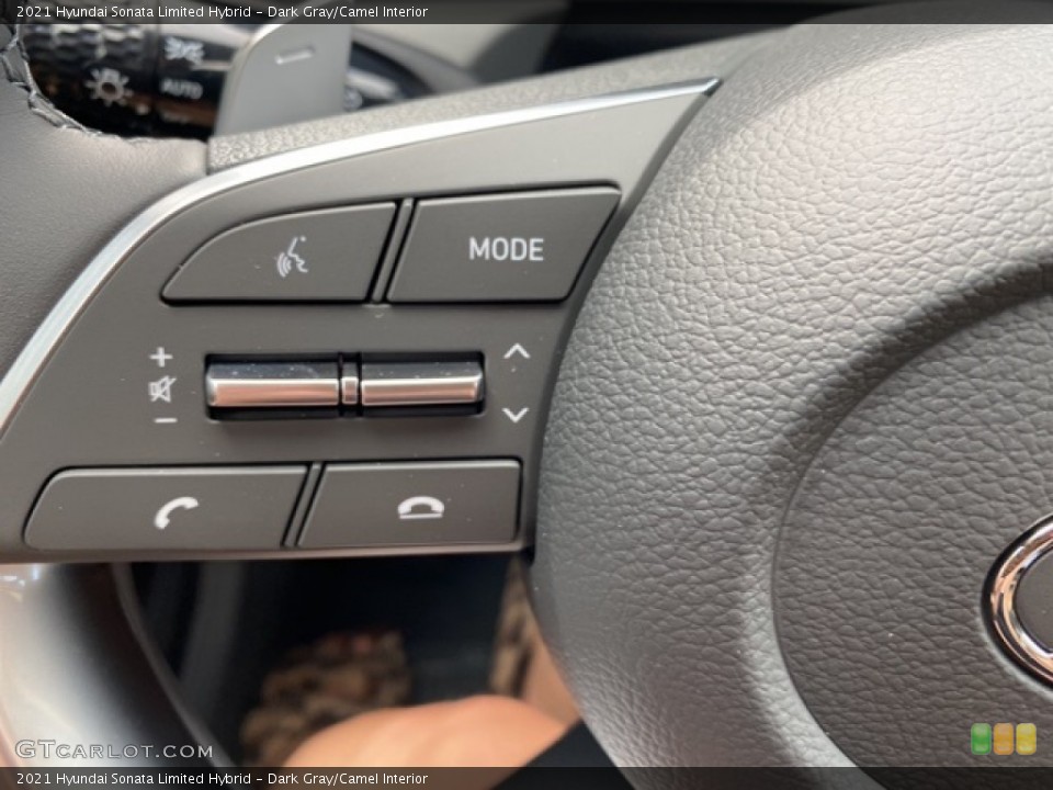 Dark Gray/Camel Interior Steering Wheel for the 2021 Hyundai Sonata Limited Hybrid #142164738