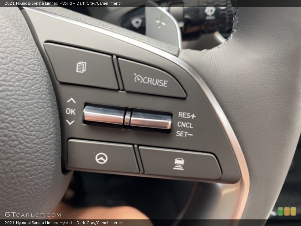 Dark Gray/Camel Interior Steering Wheel for the 2021 Hyundai Sonata Limited Hybrid #142164762