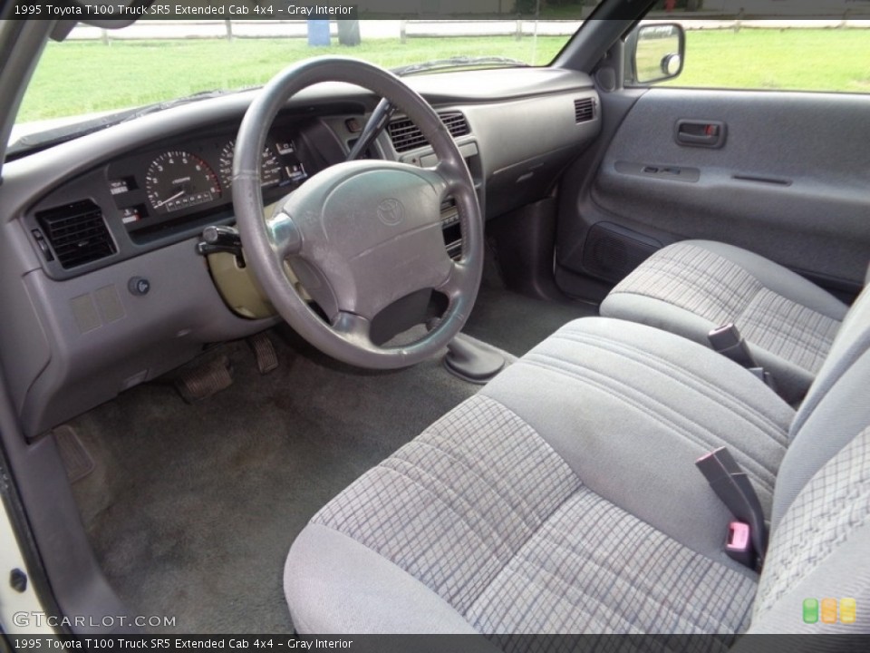 Gray Interior Prime Interior for the 1995 Toyota T100 Truck SR5 Extended Cab 4x4 #142167861