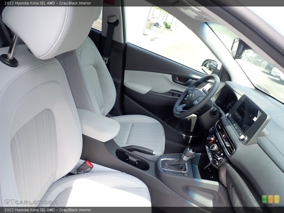 Gray/Black Interior Front Seat for the 2022 Hyundai Kona SEL AWD #142170903