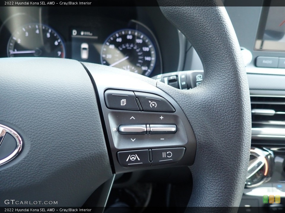 Gray/Black Interior Steering Wheel for the 2022 Hyundai Kona SEL AWD #142170993