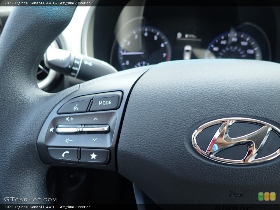 Gray/Black Interior Steering Wheel for the 2022 Hyundai Kona SEL AWD #142171002
