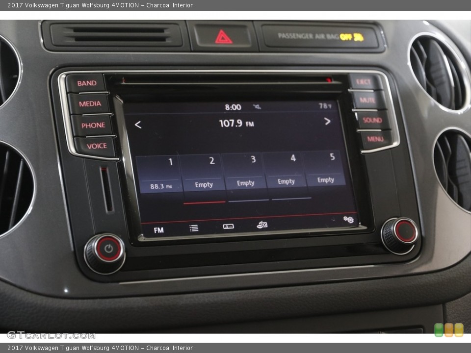 Charcoal Interior Audio System for the 2017 Volkswagen Tiguan Wolfsburg 4MOTION #142172810