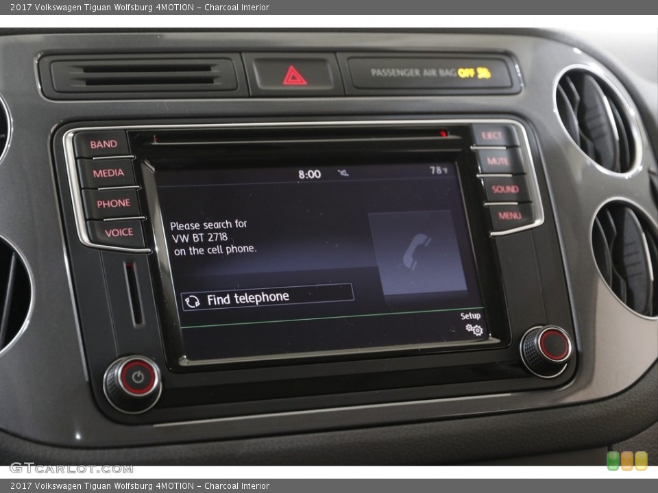 Charcoal Interior Controls for the 2017 Volkswagen Tiguan Wolfsburg 4MOTION #142172823