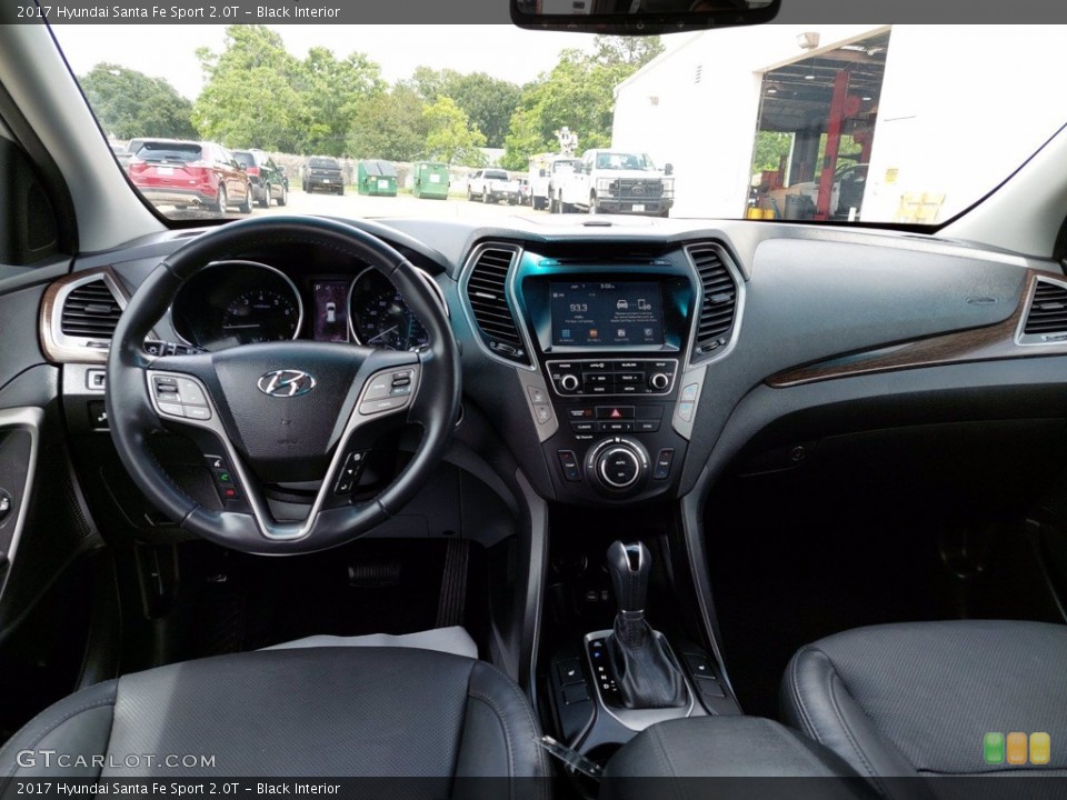 Black Interior Dashboard for the 2017 Hyundai Santa Fe Sport 2.0T #142174206