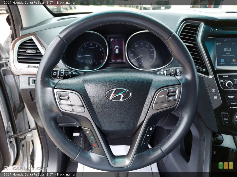 Black Interior Steering Wheel for the 2017 Hyundai Santa Fe Sport 2.0T #142174314