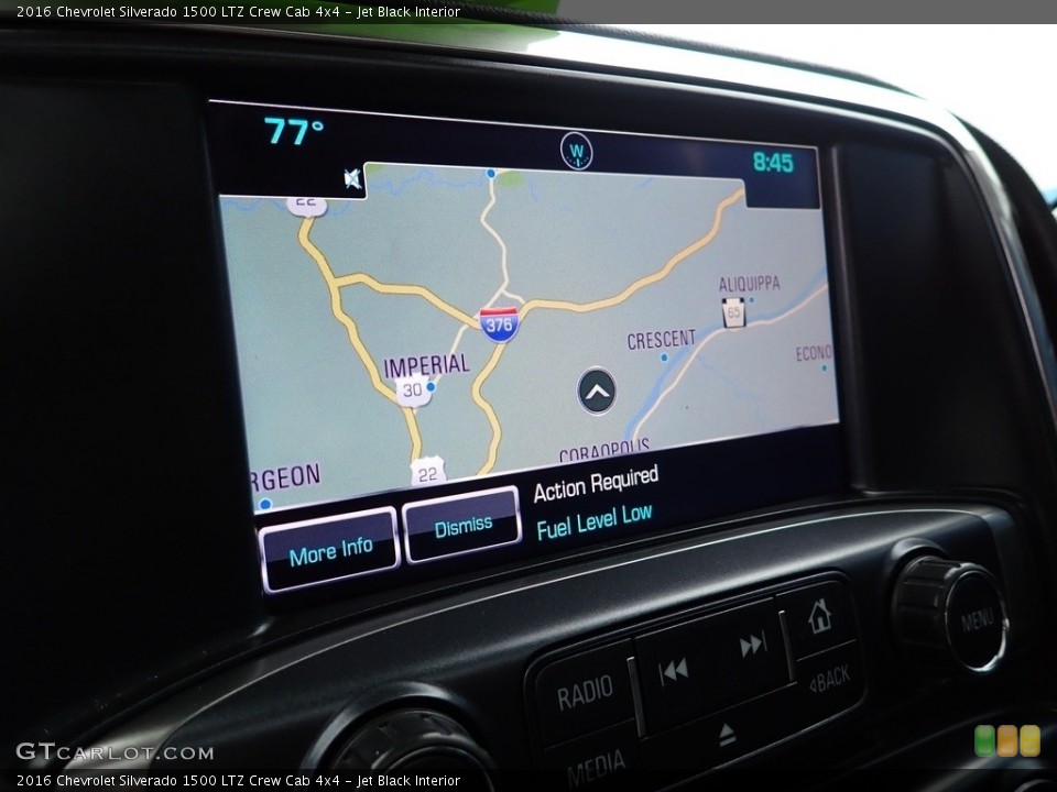 Jet Black Interior Navigation for the 2016 Chevrolet Silverado 1500 LTZ Crew Cab 4x4 #142174467