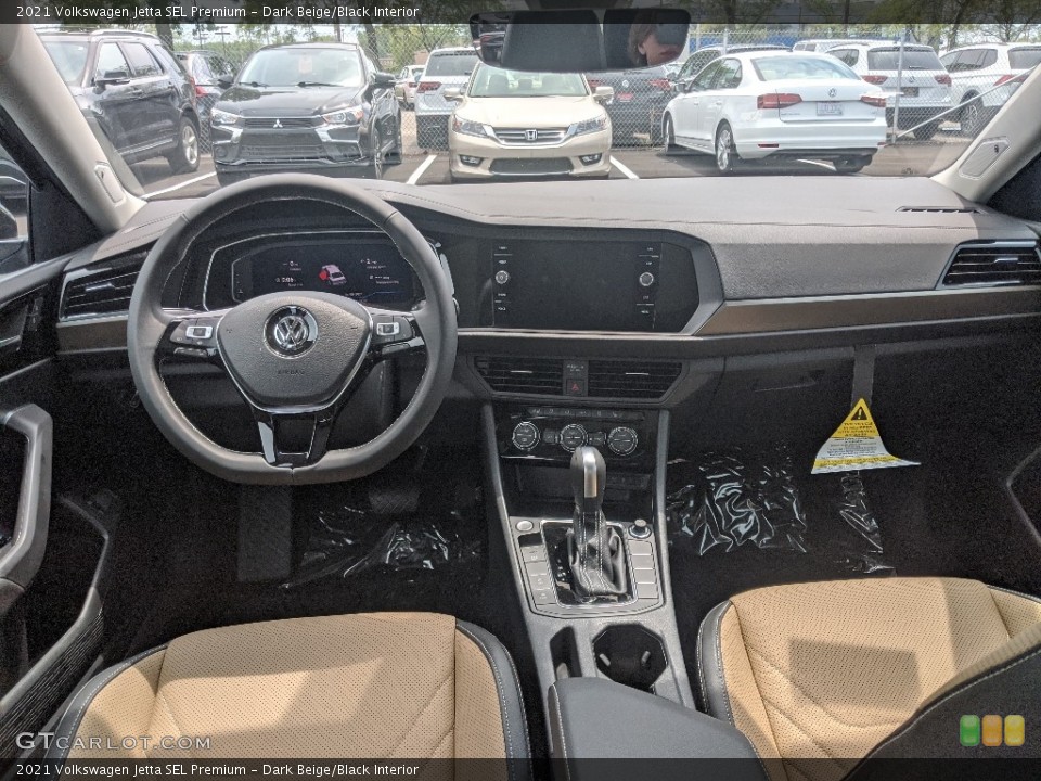 Dark Beige/Black Interior Photo for the 2021 Volkswagen Jetta SEL Premium #142176576