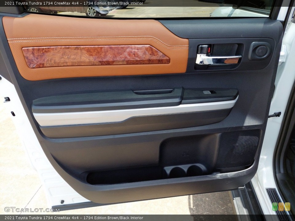 1794 Edition Brown/Black Interior Door Panel for the 2021 Toyota Tundra 1794 CrewMax 4x4 #142177551