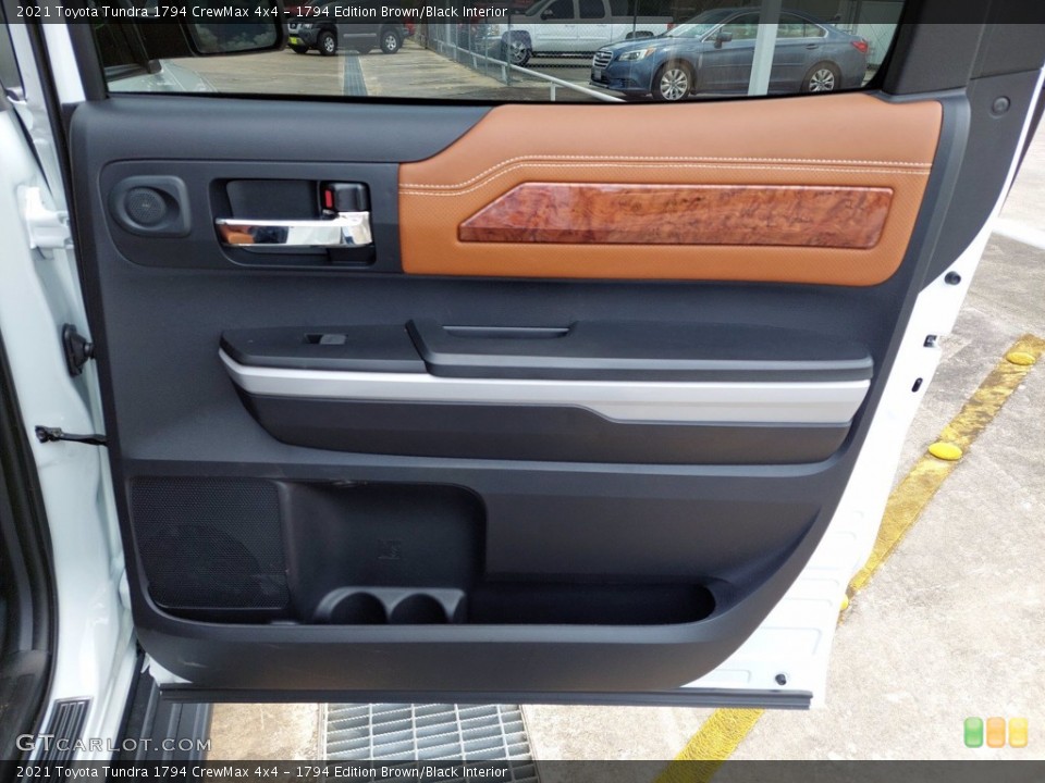 1794 Edition Brown/Black Interior Door Panel for the 2021 Toyota Tundra 1794 CrewMax 4x4 #142177578