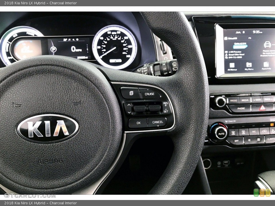 Charcoal Interior Steering Wheel for the 2018 Kia Niro LX Hybrid #142178546
