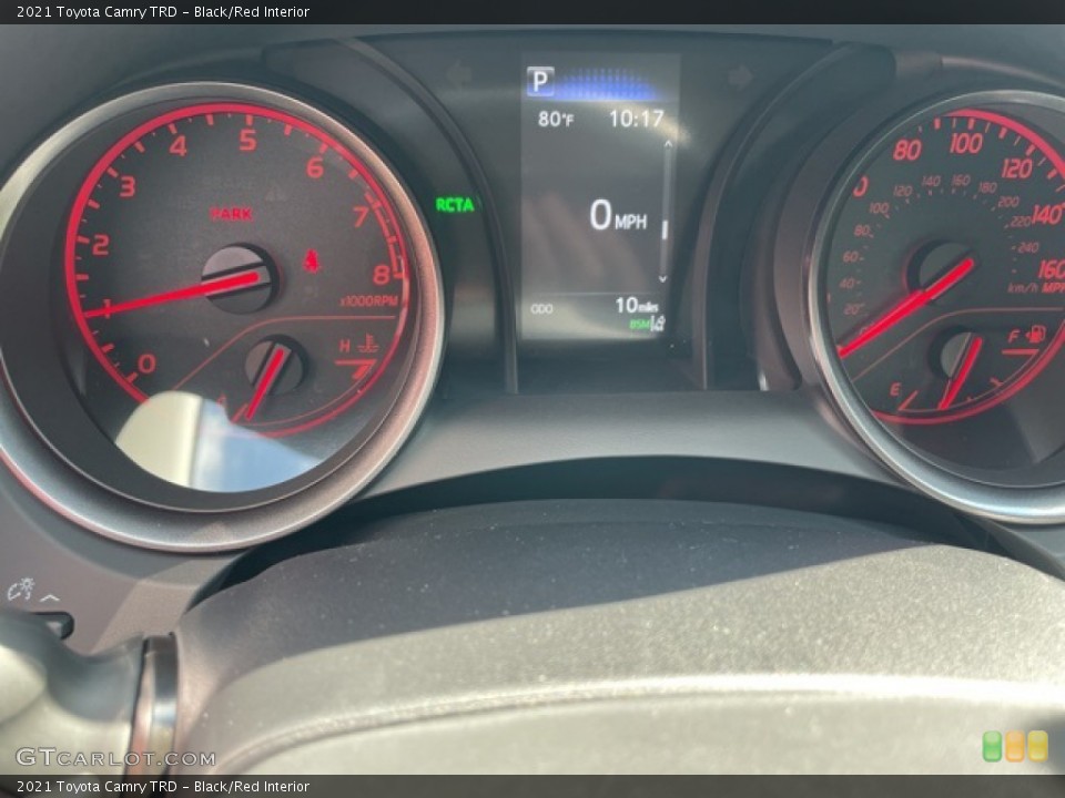Black/Red Interior Gauges for the 2021 Toyota Camry TRD #142178598