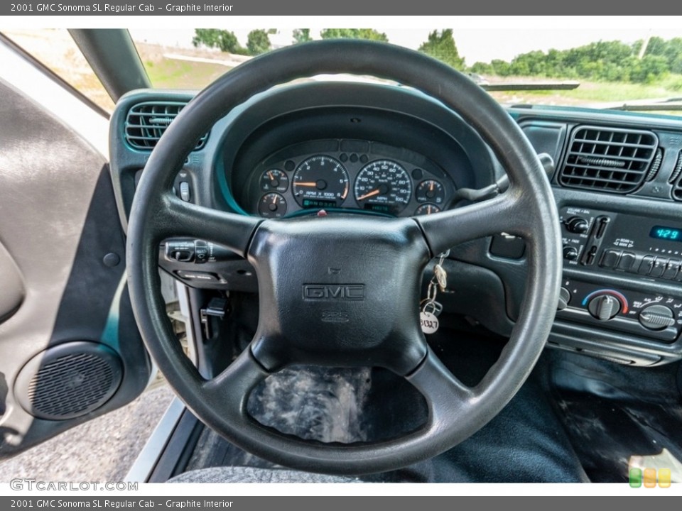Graphite Interior Steering Wheel for the 2001 GMC Sonoma SL Regular Cab #142181703
