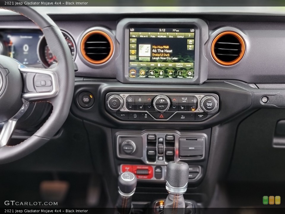 Black Interior Controls for the 2021 Jeep Gladiator Mojave 4x4 #142181781