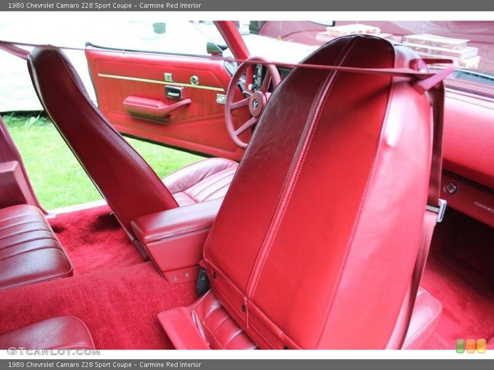 Carmine Red 1980 Chevrolet Camaro Interiors