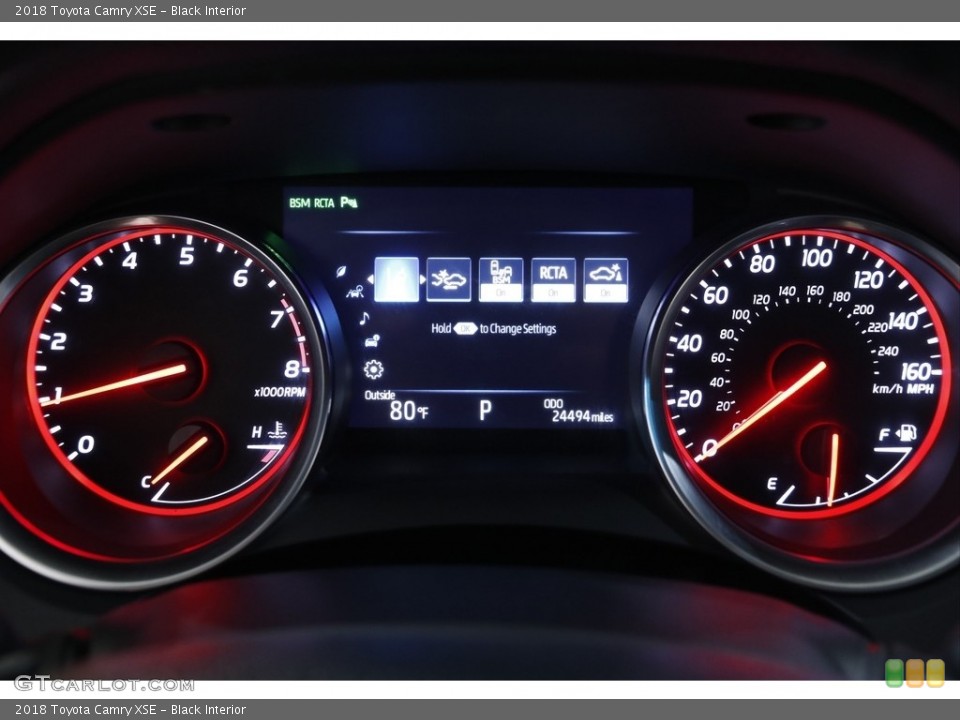 Black Interior Gauges for the 2018 Toyota Camry XSE #142194474
