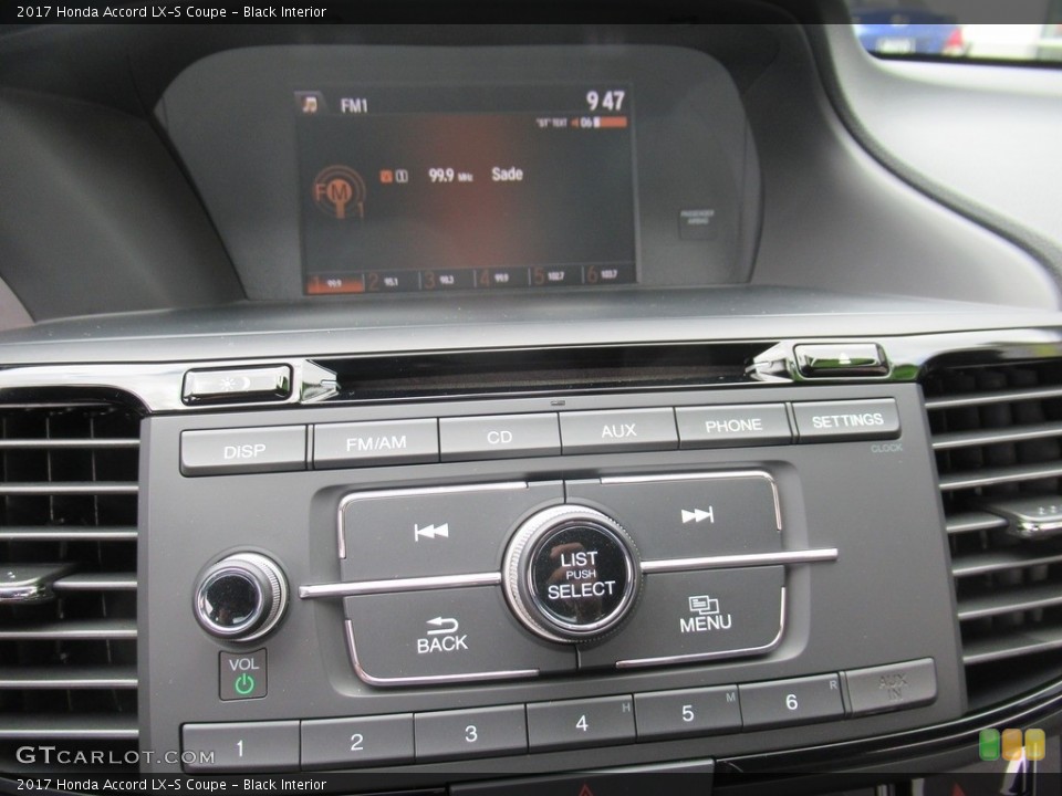 Black Interior Controls for the 2017 Honda Accord LX-S Coupe #142195875