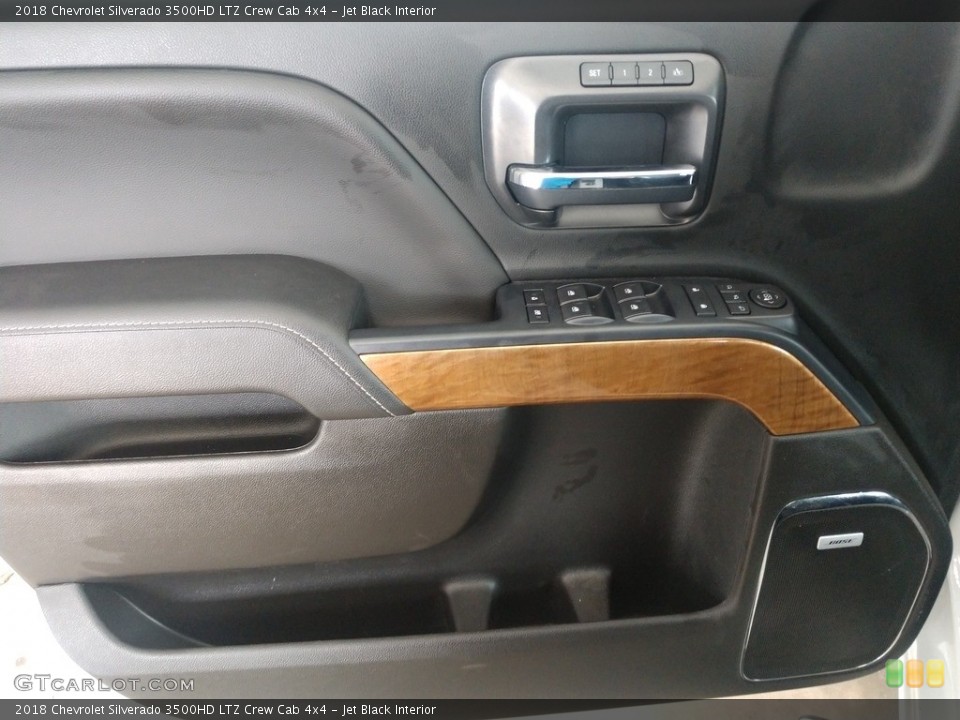 Jet Black Interior Door Panel for the 2018 Chevrolet Silverado 3500HD LTZ Crew Cab 4x4 #142198318