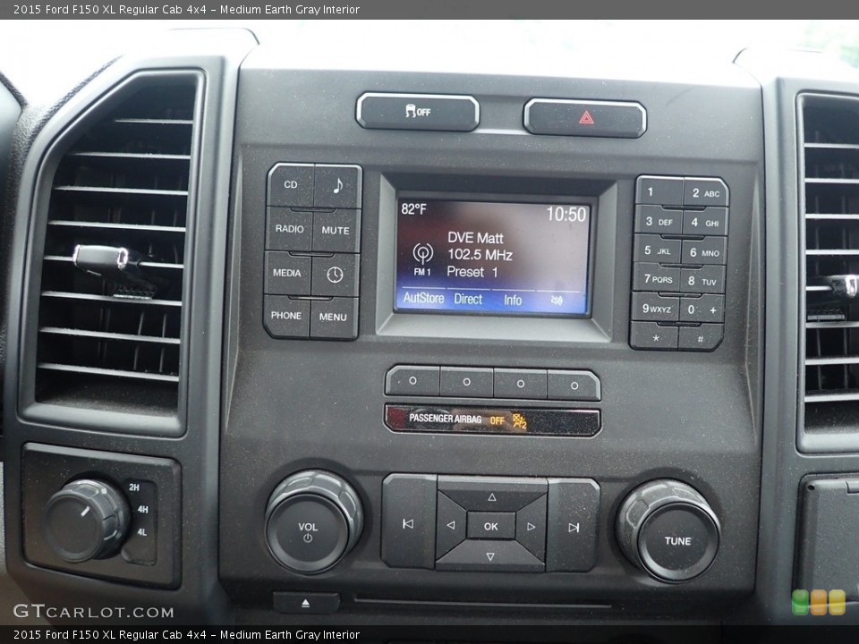 Medium Earth Gray Interior Controls for the 2015 Ford F150 XL Regular Cab 4x4 #142204867