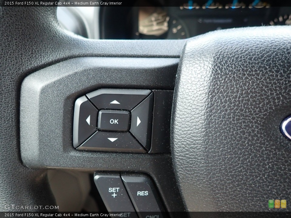 Medium Earth Gray Interior Steering Wheel for the 2015 Ford F150 XL Regular Cab 4x4 #142204924