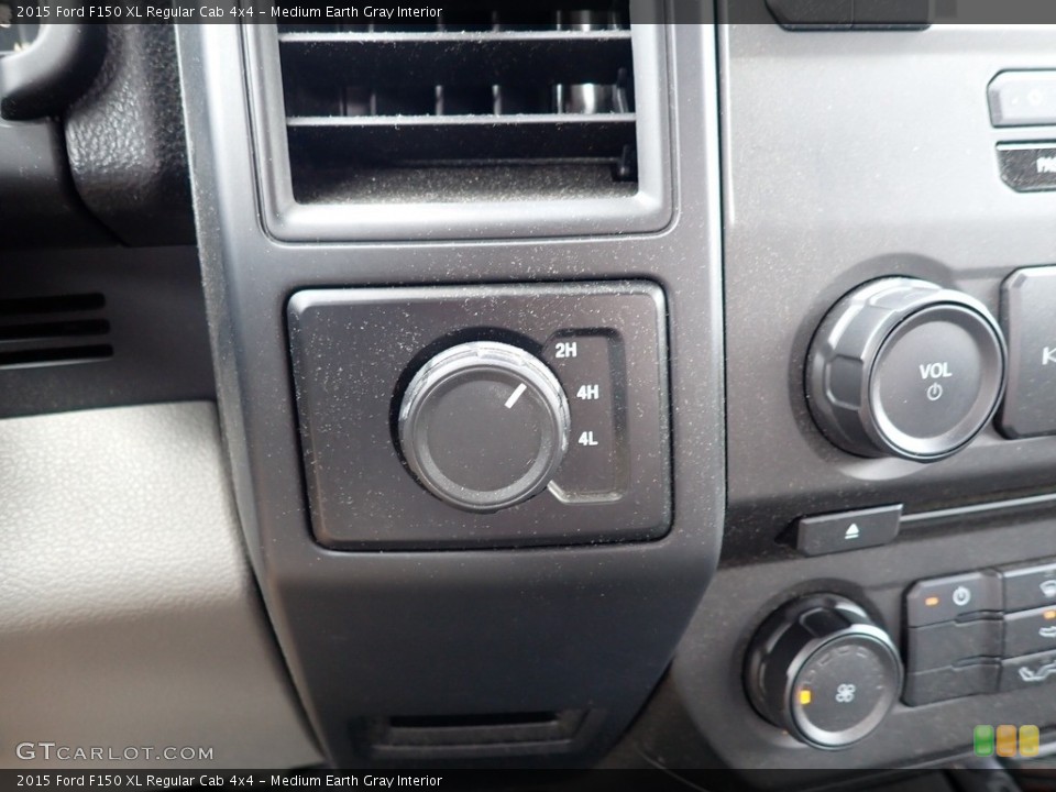 Medium Earth Gray Interior Controls for the 2015 Ford F150 XL Regular Cab 4x4 #142204945