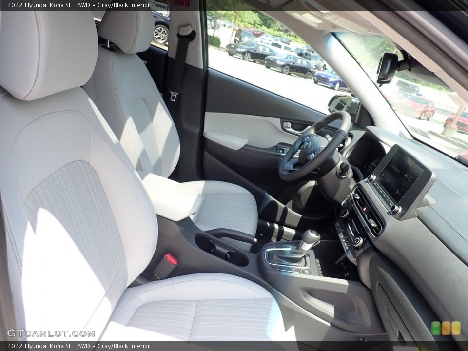 Gray/Black Interior Front Seat for the 2022 Hyundai Kona SEL AWD #142206910