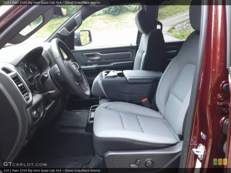 Diesel Gray/Black Interior Front Seat for the 2021 Ram 1500 Big Horn Quad Cab 4x4 #142207117