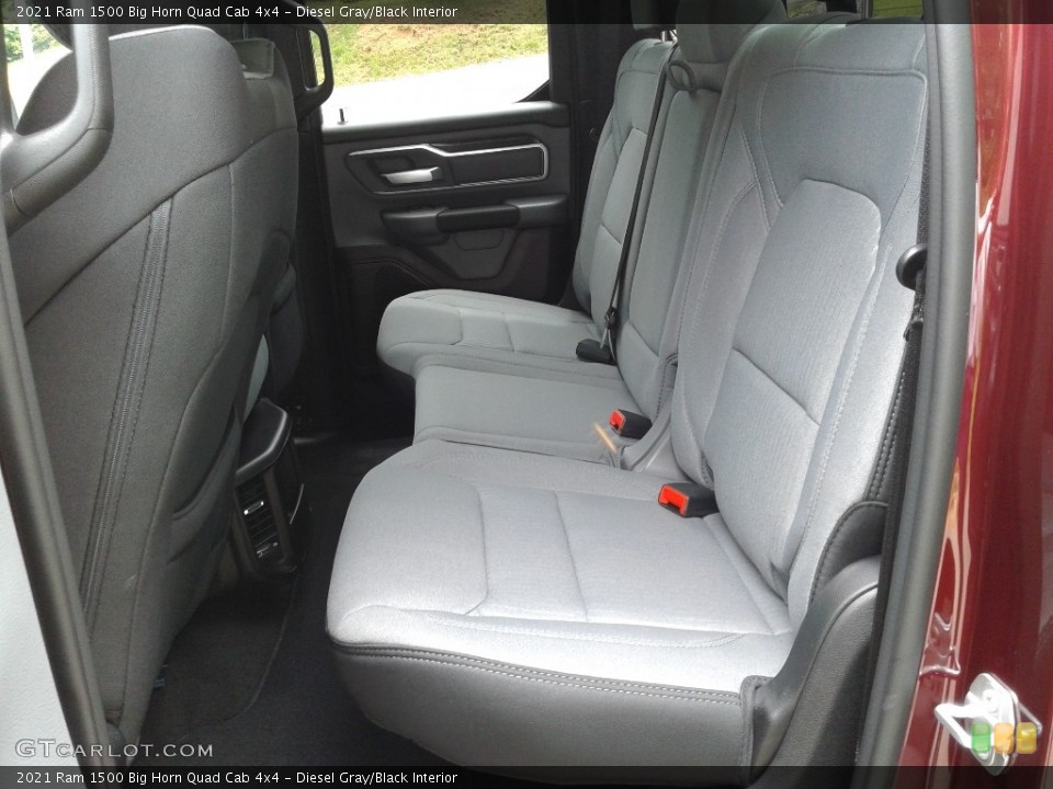 Diesel Gray/Black Interior Rear Seat for the 2021 Ram 1500 Big Horn Quad Cab 4x4 #142207180