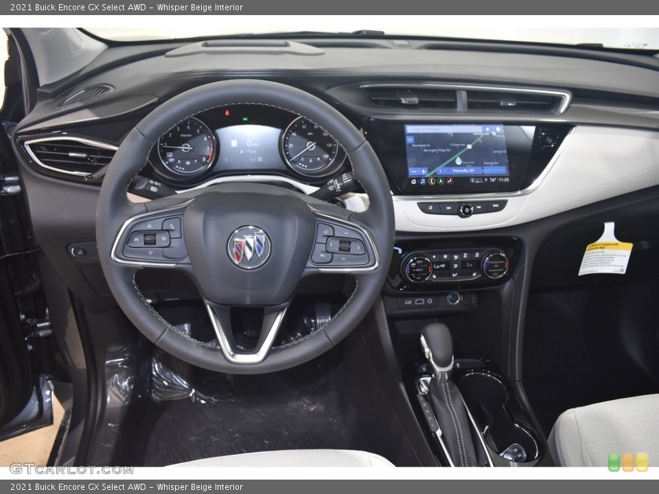 Whisper Beige Interior Dashboard for the 2021 Buick Encore GX Select AWD #142207375