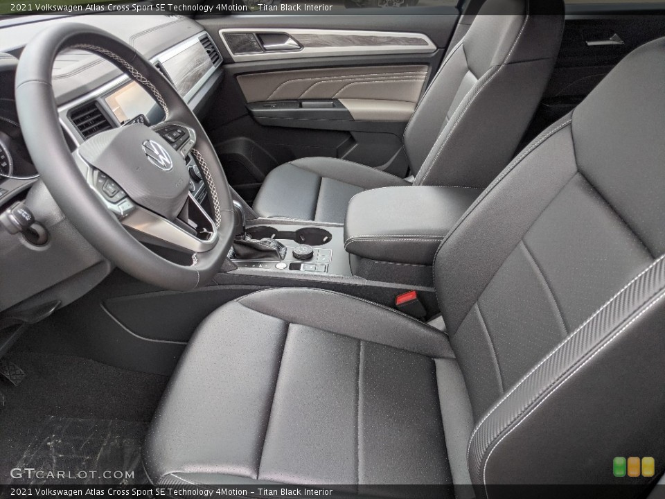 Titan Black Interior Photo for the 2021 Volkswagen Atlas Cross Sport SE Technology 4Motion #142207570