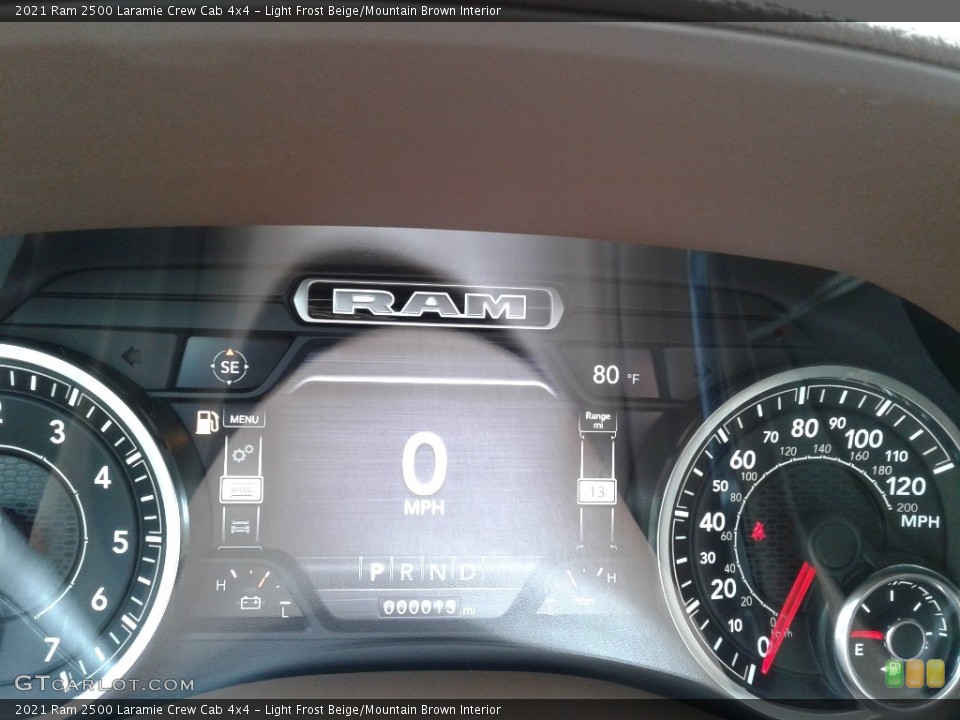 Light Frost Beige/Mountain Brown Interior Gauges for the 2021 Ram 2500 Laramie Crew Cab 4x4 #142208407
