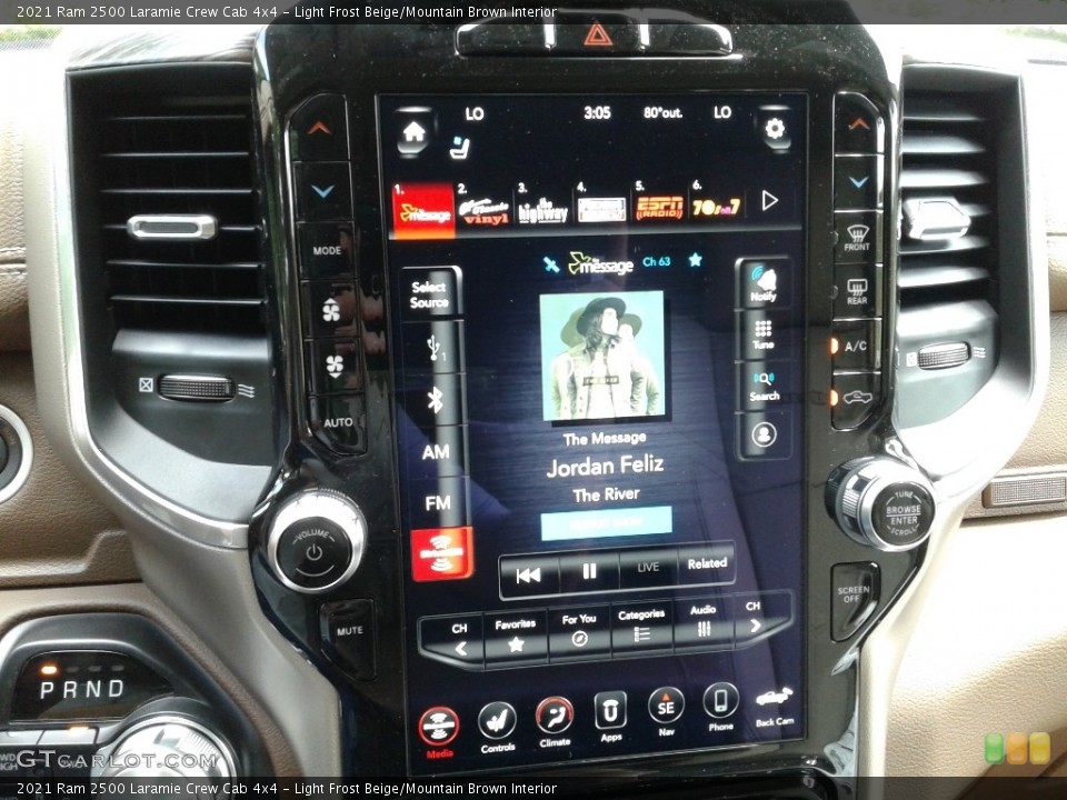 Light Frost Beige/Mountain Brown Interior Controls for the 2021 Ram 2500 Laramie Crew Cab 4x4 #142208440