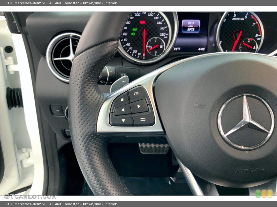 Brown/Black Interior Steering Wheel for the 2018 Mercedes-Benz SLC 43 AMG Roadster #142211572