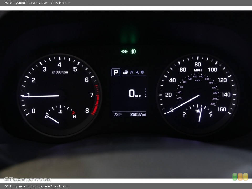 Gray Interior Gauges for the 2018 Hyundai Tucson Value #142212451