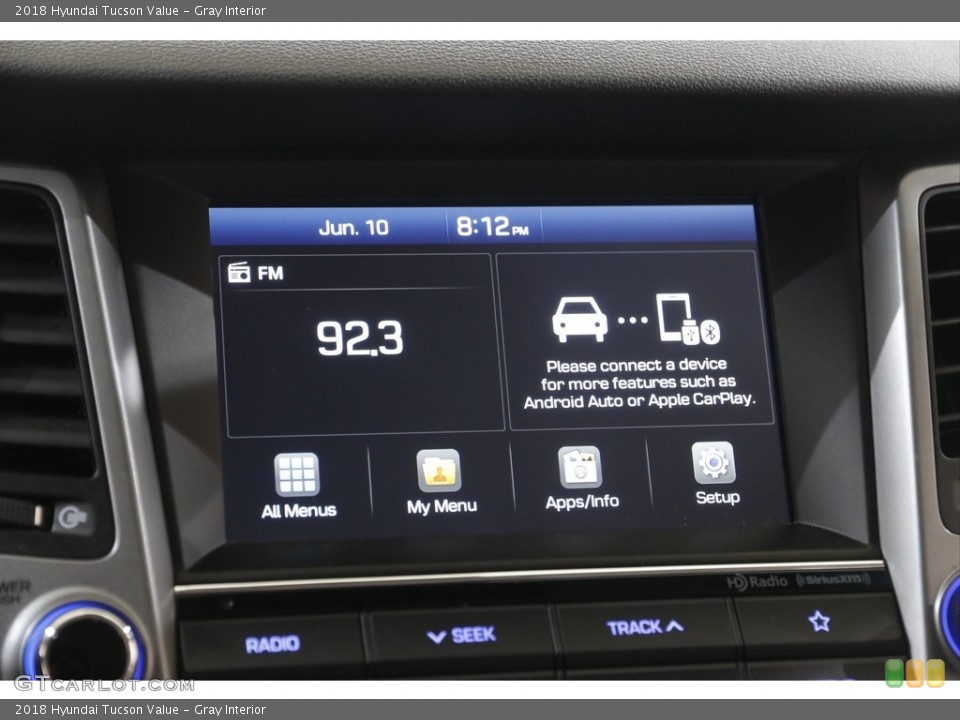 Gray Interior Audio System for the 2018 Hyundai Tucson Value #142212502