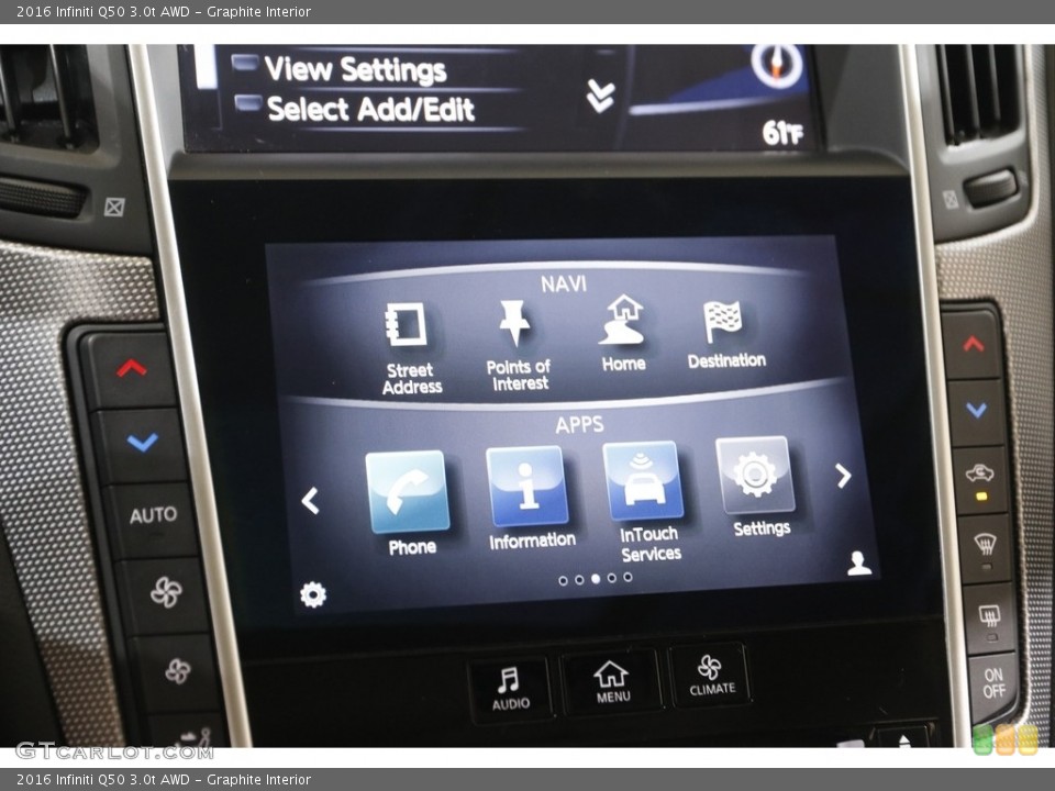 Graphite Interior Controls for the 2016 Infiniti Q50 3.0t AWD #142214839