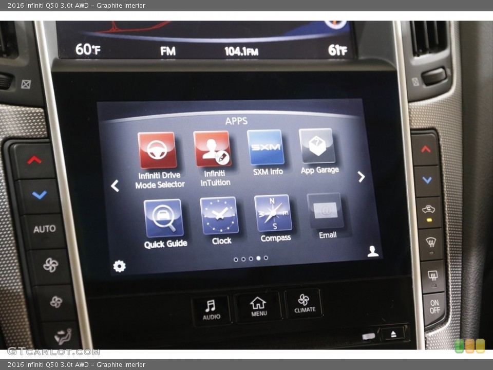 Graphite Interior Controls for the 2016 Infiniti Q50 3.0t AWD #142214854